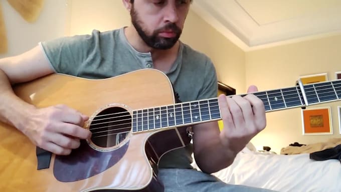 record bluegrass picking guitar