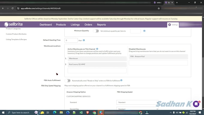 setup sellbrite and push listings to ebay, amazon, walmart