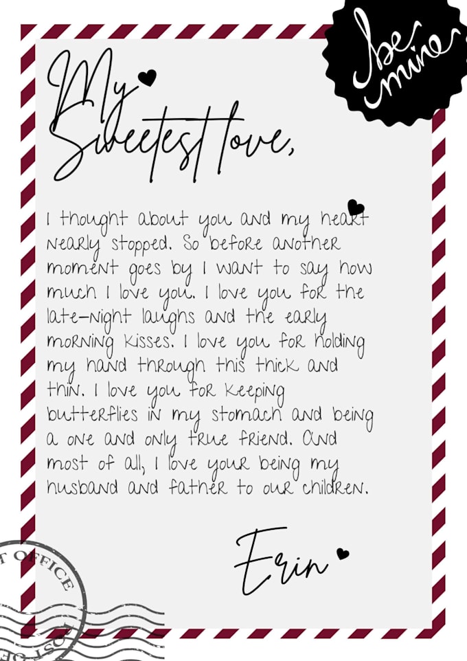 Write you a memorable and heartfelt personal letter by Essaizim Fiverr
