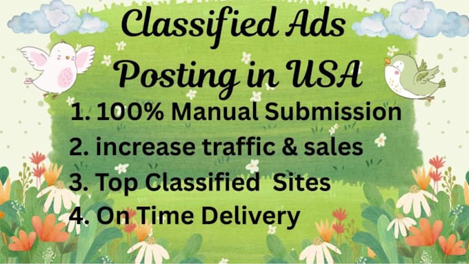 create top classified ads sites posting manually in USA