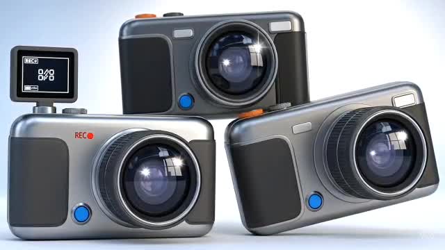 do 3d digitals cameras, 3d ctv animation, lens reflection and video recorder