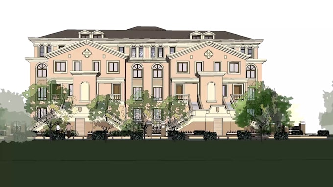 create 3d model in sketchup and realistic rendering