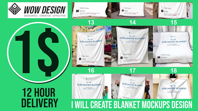create blanket mockups design