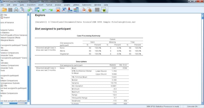 do spss data analysis and professional reports