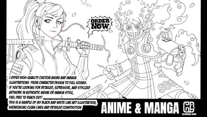 draw custom anime or manga style illustration