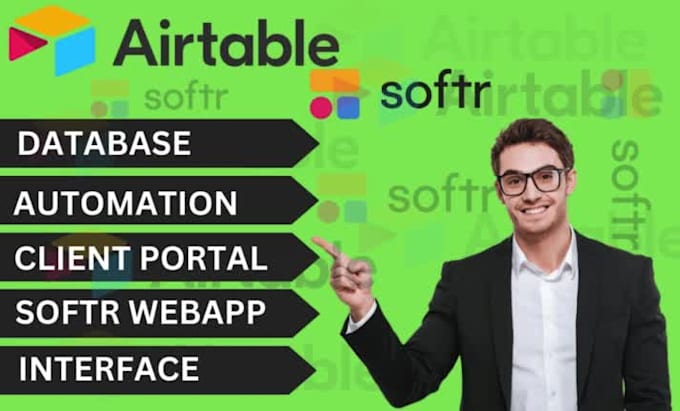build  airtable and softr web apps with smart automation