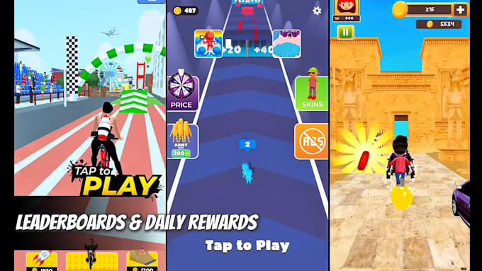 develop complete hyper casual games in unity for android and ios
