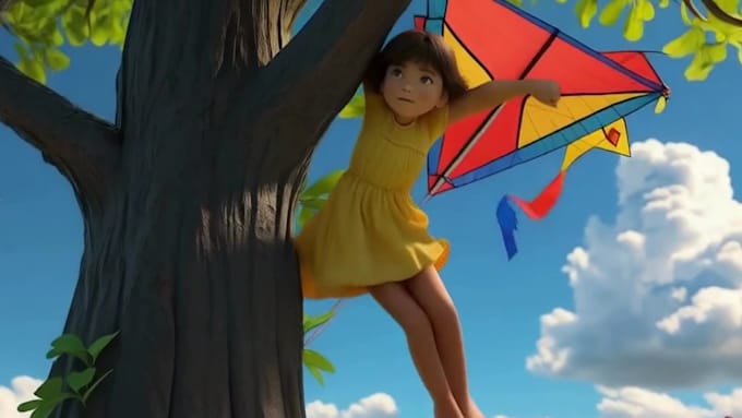 create stunning ai kid music video, colorful 3d animation for kids