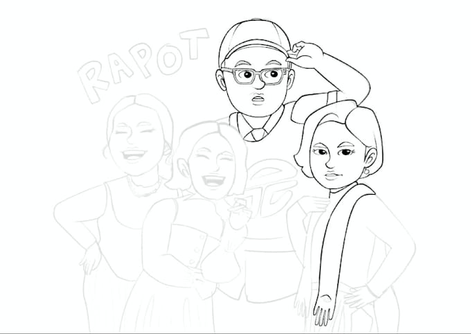draw a custom face illustration for gift