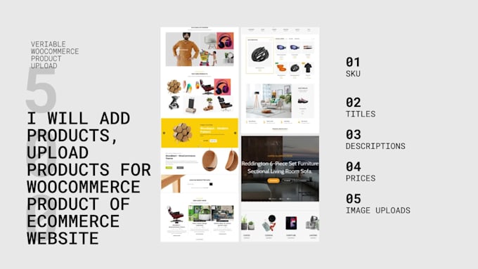 add products, upload products for woocommerce products of ecommerce website