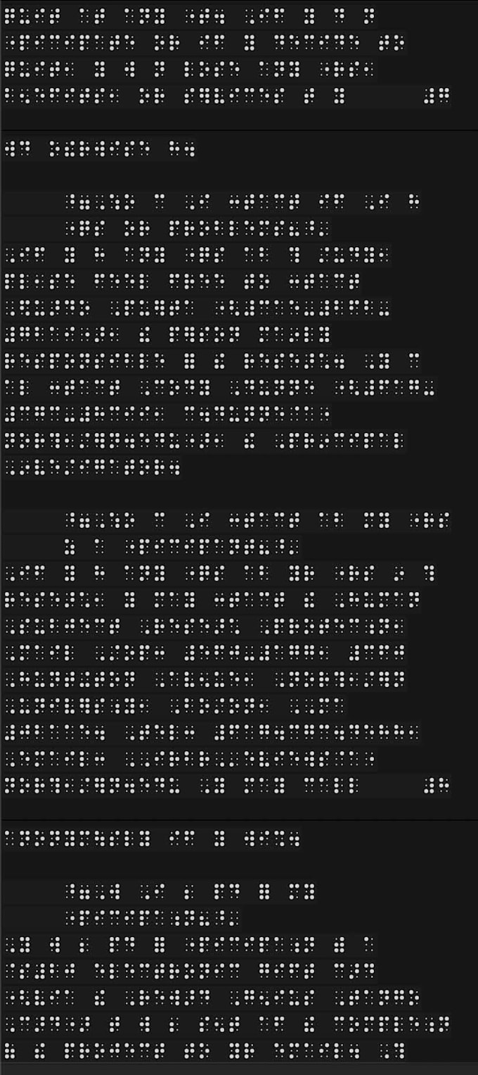 transcribe documents into braille for accessibility