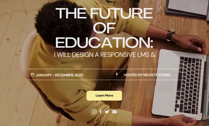design responsive education website lms website school website elearning website