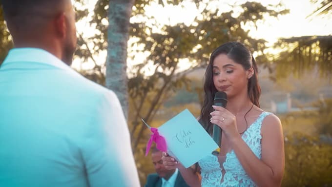 create a professional cinematic wedding film