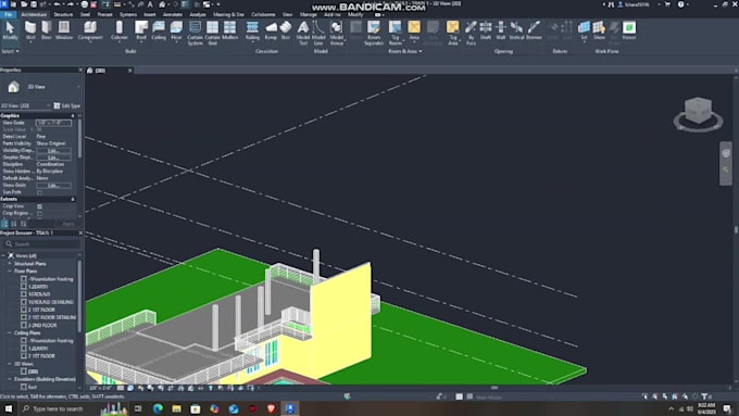make architectural drawings and 3d design using autodesk revit and autocad