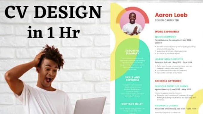 desgin professional ats resume, CV, cover letter, linkedin