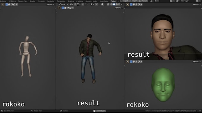 rig any character in blender and make it mocap ready