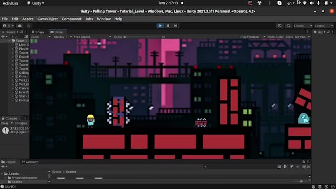 create a basic game using unity