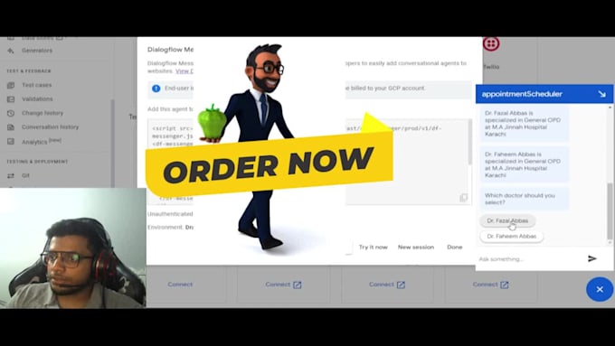 be your expert ai chatbot developer using voiceflow dialogflow  chatgpt more