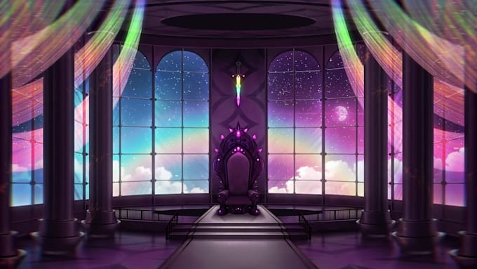 create an animated loop background in anime style
