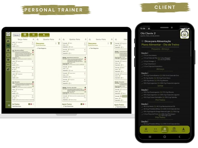 develop a custom personal trainer CRM app in flutterflow