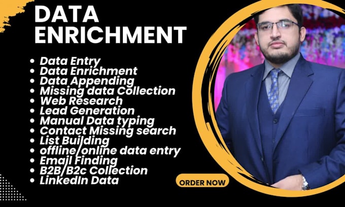 do data entry, data appending, data enrichment and missing data collection