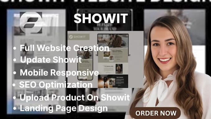 design or redesign showit website, update showit website and development, SEO