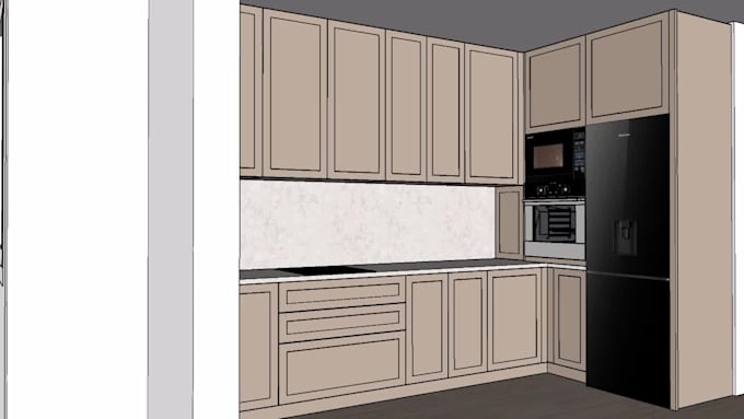 design modern kitchen interiors in sketchup