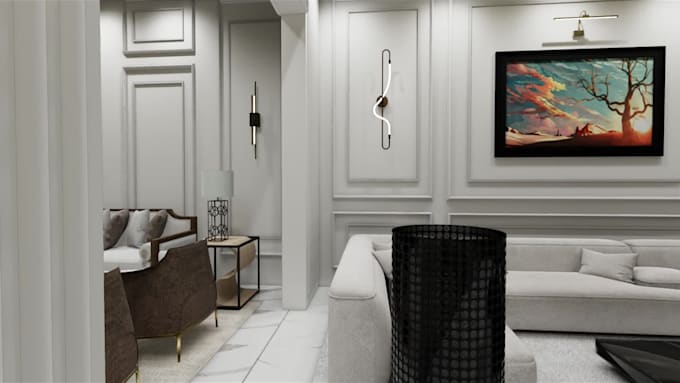 do interior layout, interior design and  3d rendering