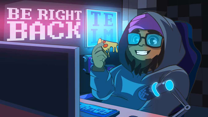 create animated 2d kick, twitch overlay and stream package