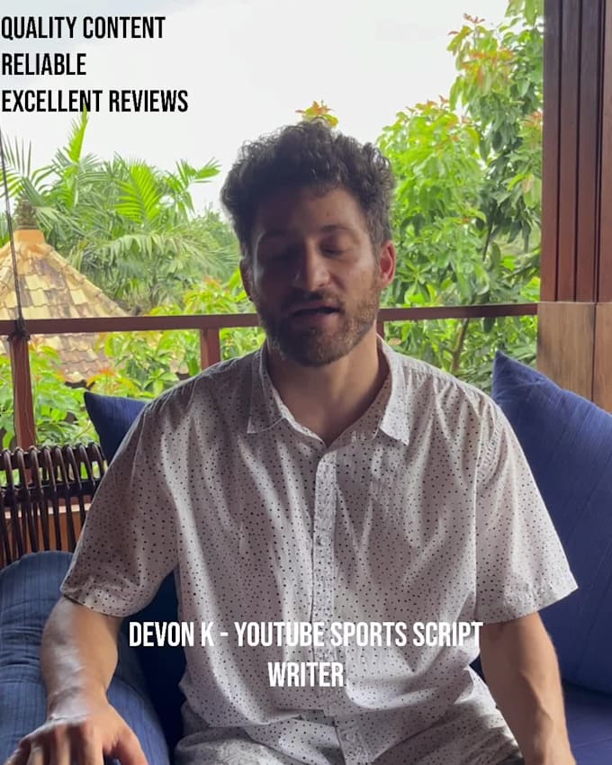 write sports related youtube scripts
