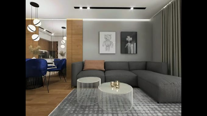 create 3d interior design with realistic renders