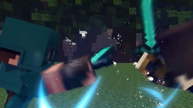 do minecraft animation specially fight scenes