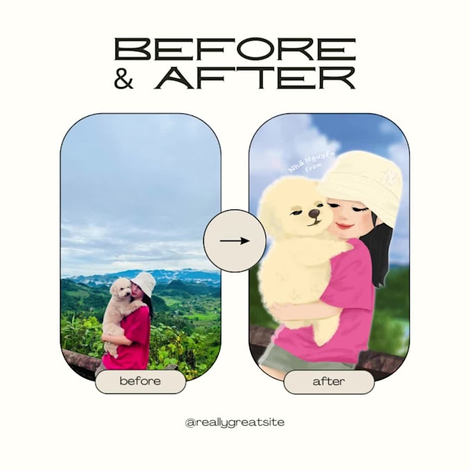 create cute chibi portraits, custom illustrations from your photos