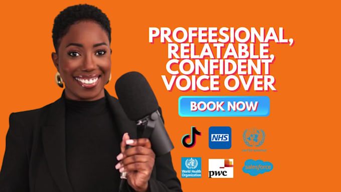 record a professional black british female voiceover