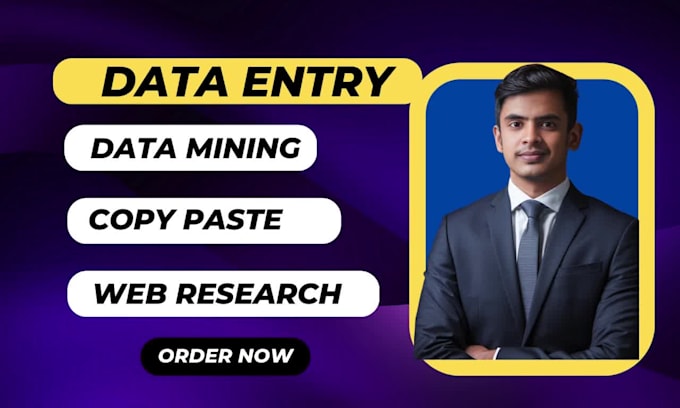 provide accurate data entry, copy paste, data mining