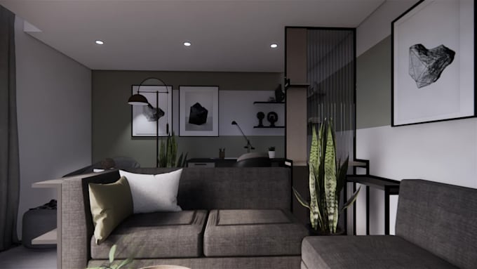 create apartment design and render