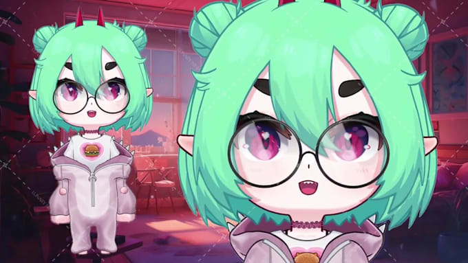 make cute live2d chibi vtuber model