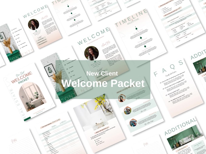 design new client welcome packet in canva