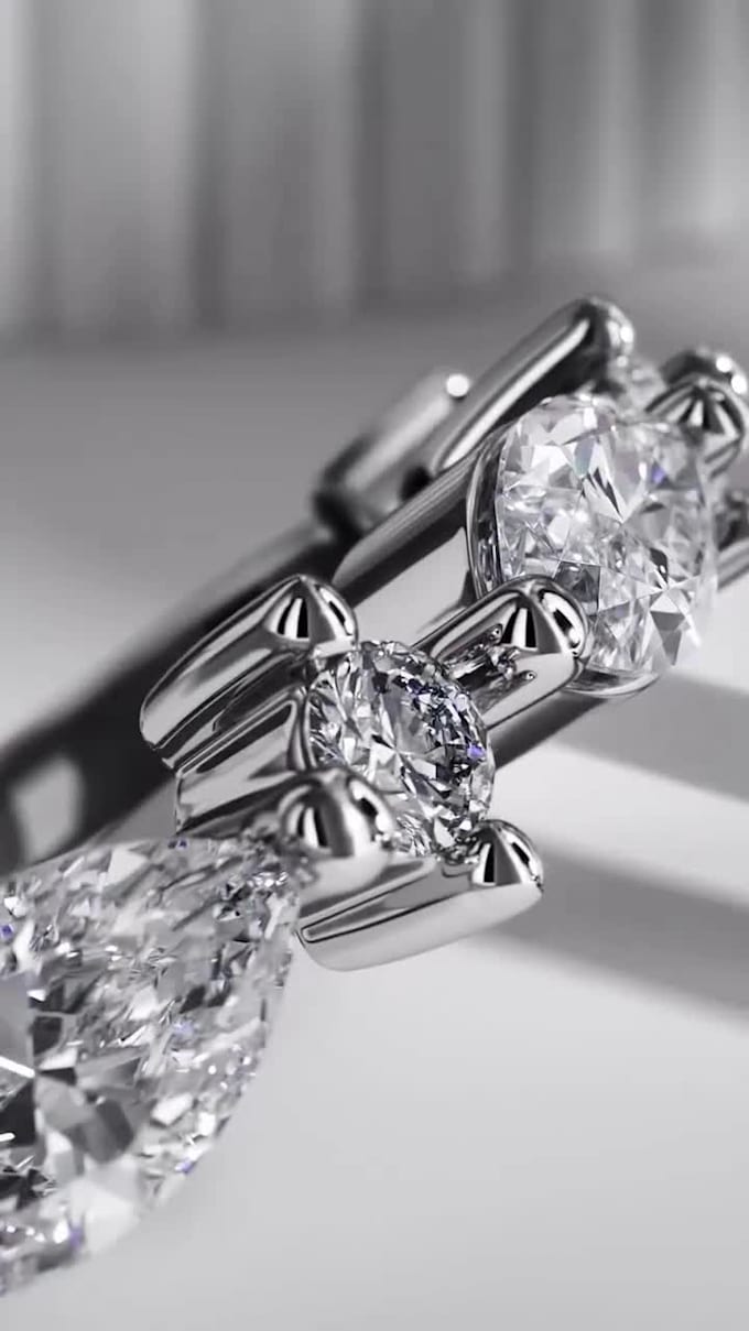 do 3d jewelry animation, 3d jewelry design, 3d diamond animation