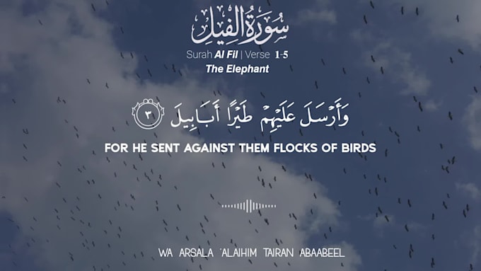 make quran videos with any language subtitle and  thumbnail