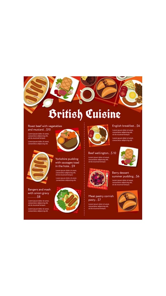 menu design and poster design
