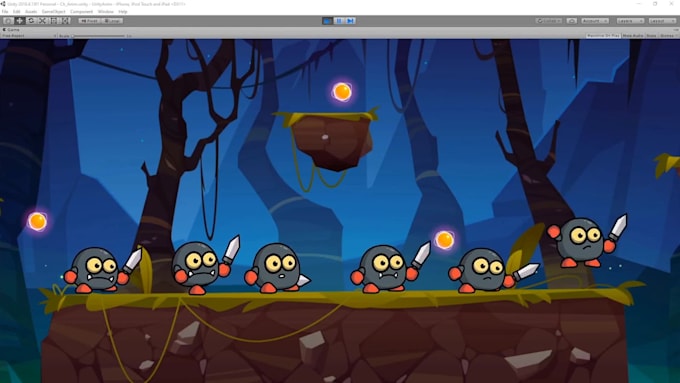 do 2d game character animations in unity engine