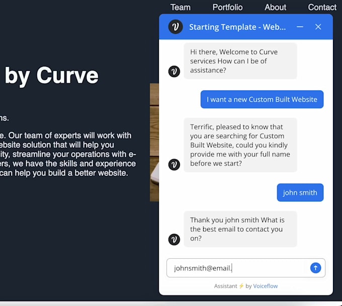 build a chat bot for your website using voiceflow