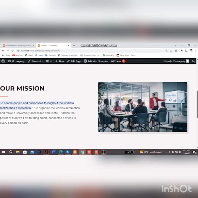 create professional and modern portfolio wordpress website