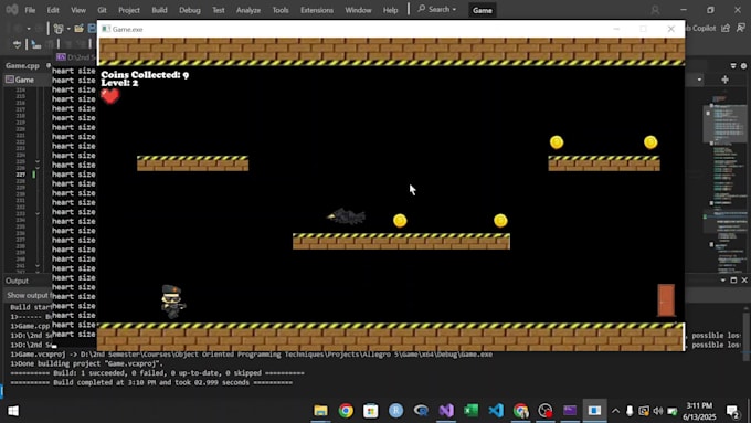 develop a 2d pc game in c plus plus using allegro 5
