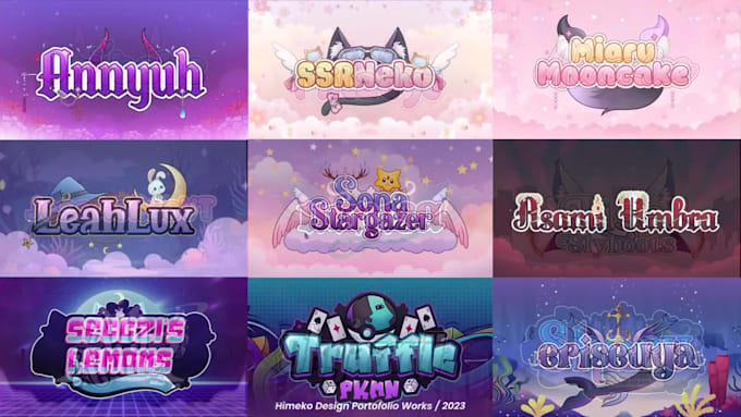 design logo and animated version for vtuber and streamer
