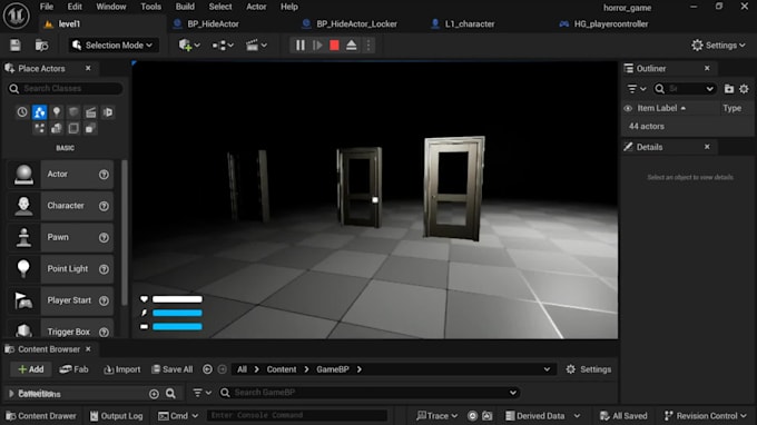 do full game development with unreal engine blueprints