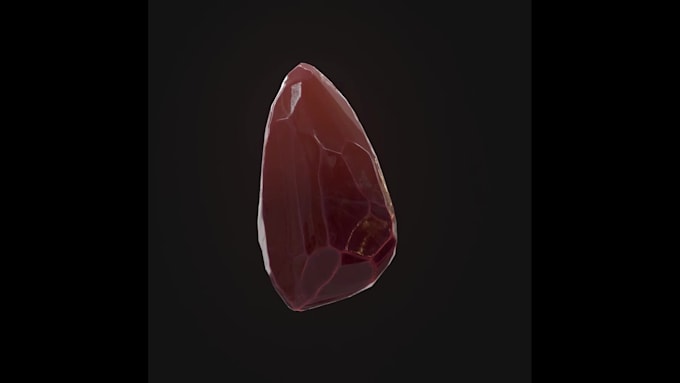 create crystal game asset in low poly