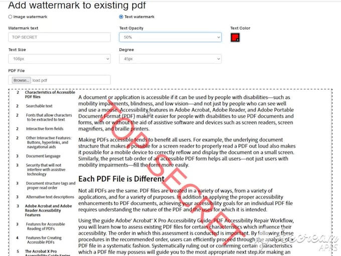 add watermark on image or pdf