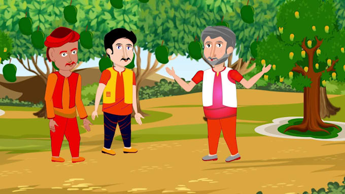 make 2d animated story  and cartoon video